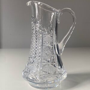 Vintage American Brilliant Cut Glass Pitcher 6”